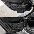 Z8 Metal Rear Door Storage Pockets Compatible with 2018-2025 Jeep Wrangler JL JLU JT Side Organizer Storage Box Replace Sagging Nets