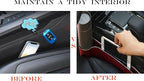 Car Seat Gap Filler Organizer- Upgrade Car Side Seat Gap Filler with Cup Holder and Phone Holder- Car Seat Gap Organizer for Prevent Falling-Seat Gap Storage 2 Pack (2, red)