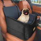 Dog Car Seats for Small Medium Dogs Under 35lbs, Dog Booster Seat with Detachable Washable Cover and Cushion, Memory Foam Pet Car Seat with Safety Belt and Storage Pockets (DG)