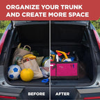 Pink Car Accessories For Women, Trunk Organizer For Car, Suv, Jeep Premium Adjustable Multi Compartments Collapsible (Large Capacity)