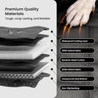 Dog Car Seat Cover for Back Seat, Hard Bottom Dog Hammock, Pet Bed Extender for 2-4 Large/Medium Dogs, Waterproof Seat Protector, Universal L Size for SUV Medium Truck, Black+Orange