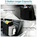 Car Trash Can with Tissue Holder, Leakproof Car Garbage Can with Detachable Car Napkin Holder, Hanging Car Trash Bin for Headrest, Console, Truck, SUV Car Accessories, Crocodile Pattern