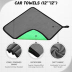 16 Pcs Windshield Cleaner Tool, Car Cleaning Kit with Various Detailing Brushes Set Spray Bottle Cleaner Towel Cleaning Gel Accessories Car Interior Detailing Kit for Windows Vents(Gray)