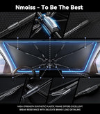 Windshield Sun Shade Umbrella for Sierra - [Vinyl Coating Heat Shield] Protect Car from Sun Rays & Heat Damage Keep Cool and Protect Interior, Spring Structure Edge