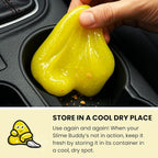 Cleaning Slime | (3 Pack) 1 Lemon, 1 Apple, 1 Strawberry Scented Car Cleaning Gel | Car Interior, Cup Holder, & Keyboard Detailing Tool | Reusable Putty for Loose Dust & Dirt