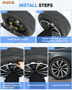 Hubcap Wheel Covers Hub Caps 16 Inch Set of 4 Black & Silver Universal Wheel Rim Cover R16 Stylish Car Decor Wheel Covers for Toyota Camry Nissan Mazda (Black&Silver, 16 inch)