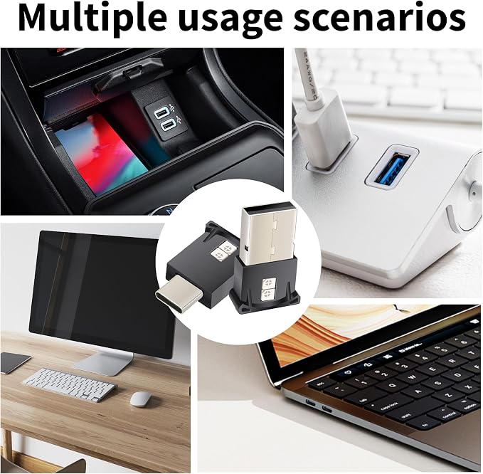 Mini USB LED Car Light, DC 5V Intelligent Interior Car Lights, Car Accessories Atmosphere Lamp for Car, Plug-in Interface, Suitable for Car, Laptop Keyboard, Home Office, Adjustable Brightness