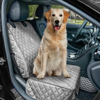 Waterproof Front Seat Car Cover, Full Protection Dog Car Seat Cover with Side Flaps, Nonslip Scratchproof Front Seat Cover Fits for Cars, Trucks, SUVs, Jeep, Gray (Gray)