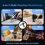 Handheld Vacuum Cordless 12000PA Real Strong Suction,Portable Small Car Vacuum Cleaner with 4 Modes & 4000mAh Rechargeable Battery,3 Filter,7-in-1 Cleaning Kit for Home Office Car Pet,Gray