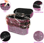 Car Trash Can with Lid, Mini Auto Dustbin Garbage Can, Car Accessories for Interior, Vehicle Can Garbage Bin with 30pcs Trash Bags, Multipurpose Organizers for Home, Office, Cars, SUV, Truck