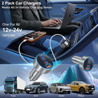 USB C Car Charger, 98W Super Fast Charging Cigarette Lighter Adapter Multiport 12V-24V USB Phone Car Charger Plug for iPhone 17 17e 16 15 14 13 12 Pro Max Pad Galaxy Pixel Android(Gray)