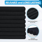 Black Microfiber Cleaning Cloth -Pack of 8, Highly Absorbent Cleaning Rags, 16"X12" All Purpose Cleaning Towels for Housekeeping, Kitchen, Car, Lint Free and Reusable Microfiber Towels