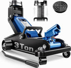 3 Ton Floor Jack, Alloy Steel Hydraulic Car Jack with Quick Lift & Cross-Shape Rubber Pad, 7.1-20.9 Inch Lifting Range for SUV Truck (6600 lbs)