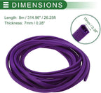 Universal Car Door Edge Protective Sealing Strip U-Type Door Scratch Protection Guard, 26.25ft 8m, Anti-scratch Collision, PVC Iron, Purple