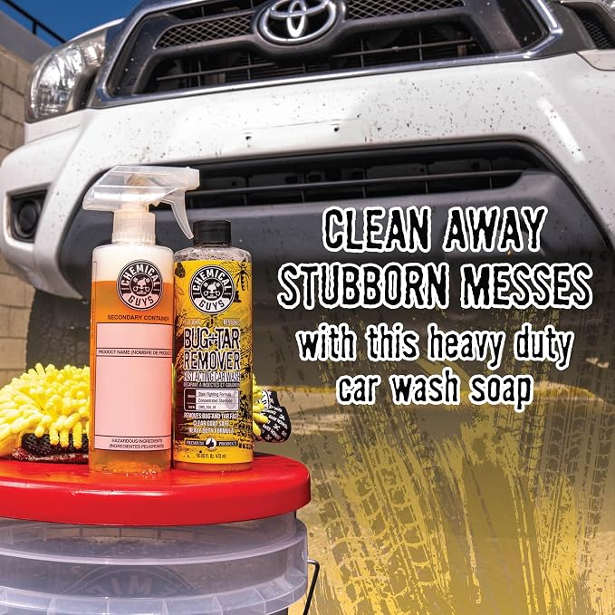 Bug & Tar Wash Heavy Duty Bug, Tar, Grime, Tree Sap & Bird Dropping Remover - Safe for Paint, Glass, Chrome, Plastic & All Exterior Surfaces (128 oz/1 Gal) CWS_104
