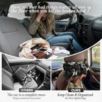 2PCS Satin Bow Pearl Car Seat Headrest Hooks – Car Bag Holder & Vehicle Hanger for Purses – Cute Coquette Aesthetic Interior Decoration – Cute Auto Organizer Accessories Universal (Black)