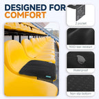 Heated Stadium Seat Mat, Lightweight Foldable Bleacher Pad, 4 Heat Settings and 2 Storage Pockets for Outdoor Sports, Games, Camping (Power Bank Not Included)