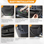 MAIKER Metal Rear Door Storage Box Compatible with 2018-2025 Jeep Wrangler JL JLU 4XE & 2020-2025 Gladiator JT, Insert Organizer Box Pockets for Replace Sagging Nets, 2PCS(Black)
