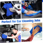 Cleaning Cloth Dry Erase Cloth Cleaning Rags Reasonable Kitchen Towels Microfiber Towels Cars Wash(6 x 6 Inch,Blue,30 Pcs)