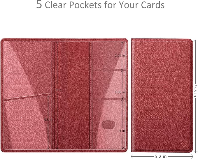 Car Registration and Insurance Card Holder, Vehicle Glove Box Card Organizer Wallet Automobile Accessories for License