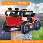 12V Ride on Car with Parent Remote Control, Toddler Electric Car with Spring Suspension, LED Lights & Music Player - Safe Battery Toy for Kids, Christmas & Birthday Gift, Red