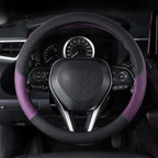Automotive Steering Wheel Cover Leather Anti Slip Wrap 15",Purple