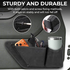 Oxford Front Door Storage Pockets Box, 2PCS Door Storage Pockets for 2011-2018 Jeep Wrangler JK JKU Accessories 2/4-Door, Door Net Pocket Replacement