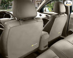 Luxury Clean-Edge Kick Mats - Seat Back Protectors and Seat Covers with Invisible Strap and Stiff Edging (2 Mats)