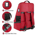 Car Seat Travel Bag, Padded Car Seats Backpack for Air Travel, Heavy Duty Carseat Travel Bag for Airplane, Airport Gate Check Bag (Red)