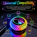 Bow USB LED Car Portable Interior Multi-Color Atmosphere Lamp | Portable Mini LED Night Light Auto Ambient Lighting, Universal Vehicle Bedroom Decor Car Accessories Bow Gifts for Women Men