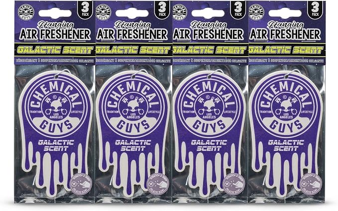 Hanging Air Freshener, Galactic Scent 12 Pack, Great for Cars, Trucks, SUVs, RVs, Home, Garage, Workspace, Dorm Room & More (4 x 3 Packs) - AIR42304