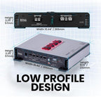 R1100M-S Monoblock Car Amplifier - 1100 High Output, 2-8 Ohm Stable, Low/High Level Inputs, Low Pass Crossover, MOSFET Power Supply