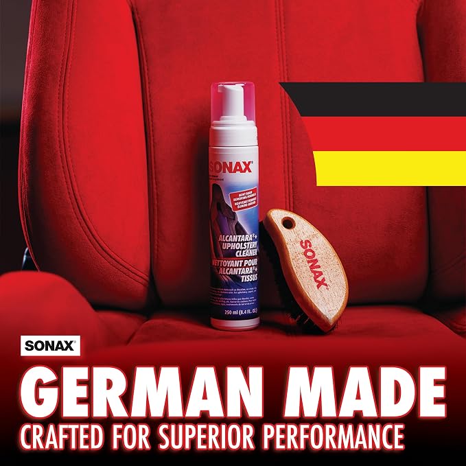 Upholstery & Alcantara Cleaner Foam | Interior Cleaner for Synthetic Suede, Fabric Seats, Carpet, Door Panels, Headliners & Trim | Removes Dirt, Oils, Stains & Grime Build-Up | 8.45 oz | 250 ml