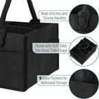 Mr. Pen- Baby Diaper Caddy Organizer, Black, Medium | Nursery Storage Bin and Car Organizer for Diapers and Baby Wipes