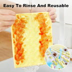 16 Packs Microfiber Cleaning Cloth - Bubble Mesh, Reusable Non-Scratch Cleaning Rags, Dual-Sided Dish Cloths, Multipurpose Dish Rags for Dishwashing, Kitchen, Stainless Steel, Yellow