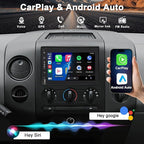 4G+64G Car Radio for Ford F150 2004-2008: 7" Stereo CarPlay Android Auto | Upgrade Android 15, BT 5.4, WiFi 6, GPS, FM, RDS, EQ, SWC, 1080P Backup Camera