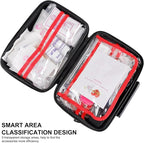 410 Piece Waterproof Hard Shell First Aid Kit for Home, Car, Travel, Camping, Truck, Hiking, Sports, Office, Vehicle & Outdoor Emergencies - Emergency Medical Kits (Black)