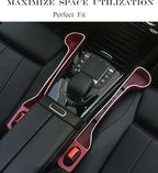 Car Seat Gap Filler Organizer- Upgrade Car Side Seat Gap Filler with Cup Holder and Phone Holder- Car Seat Gap Organizer for Prevent Falling-Seat Gap Storage 2 Pack (2, red)