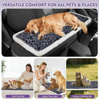 Backseat Dog Bed Mat for Car, Non-Slip Scratch-Resistant Dog Car Seat Cover, Soft Thick Pet Travel Cushion, Washable Back Seat Protector Blanket for Cars SUVs Trucks, 53 x 24 Inches