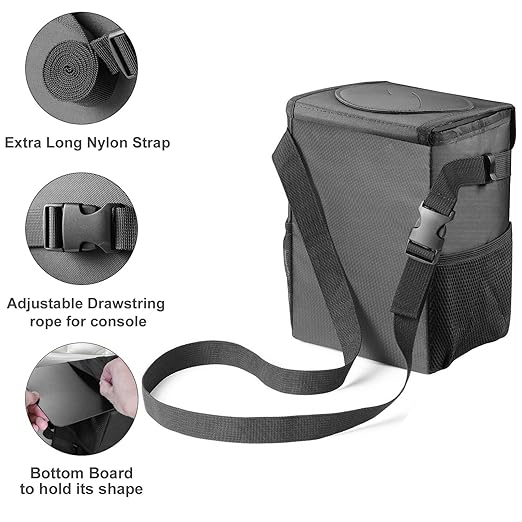 Car Trash Can with Lid - Leakproof Garbage Bin Car Organizer Bag, Foldable Vehicle Trash Bin with Structure Support, Automotive Truck Accessories for Women & Men (2 Gallon/7.5L)