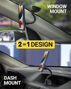 MXWDL Magnetic Cell Phone Car Mount, Suction Cup Phone Holder for Car Dashboard/Windshield with Extra Strong Magnet and Thick Metal Plate Compatible with iPhone, Samsung, and All Devices