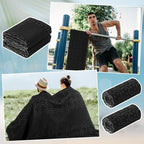 2 Pack Car Seat Towel Covers Athletic Running Towel Performance Microfiber Post Workout Sweat Washable Cover Non Slip for Seat Outdoor Sport (Midnight)