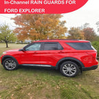 in-Channel Rain Guards Window Visors for Ford Explorer 2020-2026 Inside Front Rear Window Vent Deflectors Sun Shade Wind Visor Car Accessories, Dark Smoke