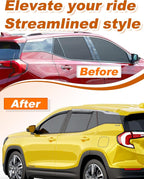 in-Channel Window Rain Guards Fit for GMC Terrain 2018-2024 Extra Durable Rain Guards Window Deflectors Visors Vent Visors Vent Shades Car Accessories - 4 pcs