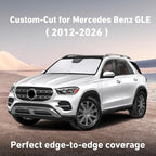Windshield Sunshade Compatible for Mercedes Benz GLE 350 450 2012-2024 2025 2026, Sun Visor for Front Windshield & Window Sun Shade Cover, UV Heat Blocker & Protector, Car Accessories