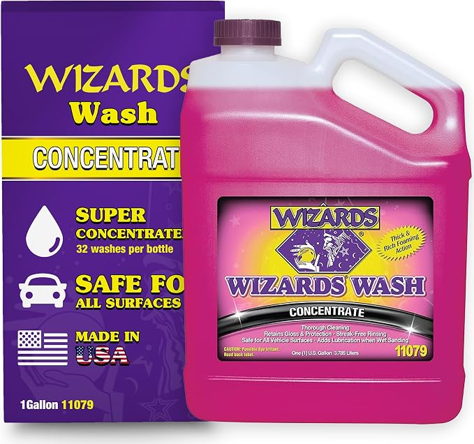 Car Wash - Super Concentrated Car Wash Soap - No Salt Biodegradable Car Wash Soap With Thick Foam - Exterior Care Products For Marine Use - Foam Cannon Soap For Car Washing Supplies - 1 Gallon