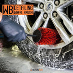 WB Premium Detailing Wheel Brush for All Vehicle Types – 17.7" Ultra-Soft and Scratch-Free Reusable Rim, Wheel, and Tire Brush for Deep Cleaning