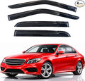 KPY Rain Guards Fit for 2010-2016 Mercedes-Benz E-Class Sedan, Out-Channel Window Visors Vent Wind Deflectors 4PC, Car Accessories for 10-16 Mercedes Benz E350 E550 E63 (Sedan Only)