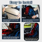 Car Seat Towel Cover 2 Pack for Front Seats, Sweat Absorbent Car Seat Protector with Non-Slip Backing, Waterproof Towel Car Seat Covers for Runners, Gym, Swimming, Beach, Pets, Tiger Strength