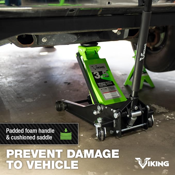 Viking 3.5 Ton Floor Jack - Low Profile Car Jack with Lightning Lift Hydraulic - Heavy Duty